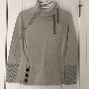 Prana Wool Blend Funnel neck top Sz S